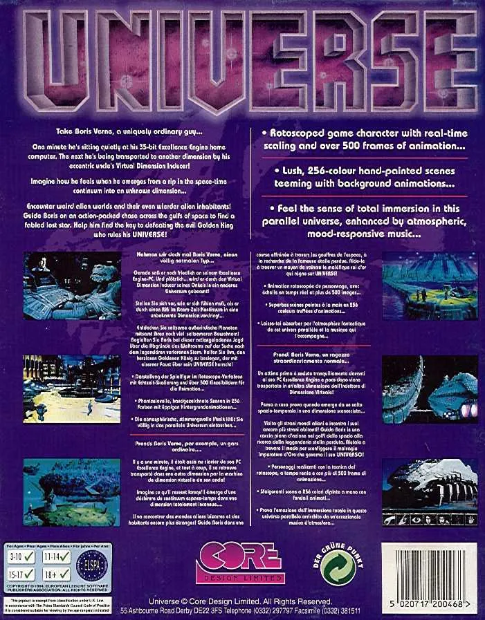 Universe box back