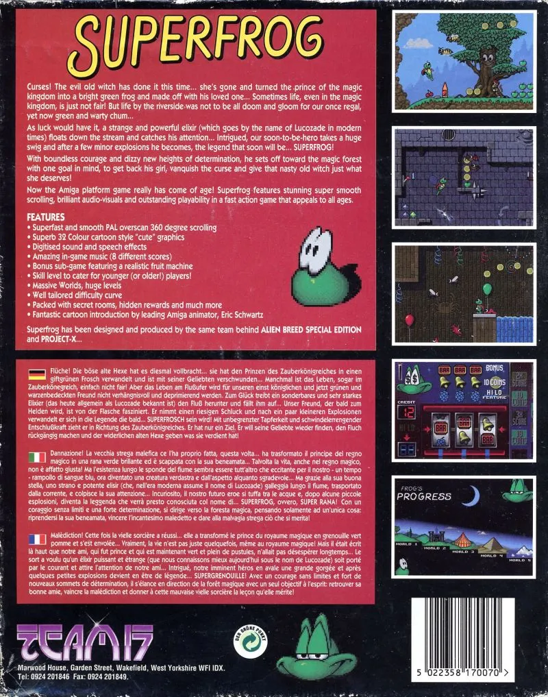 Superfrog box back
