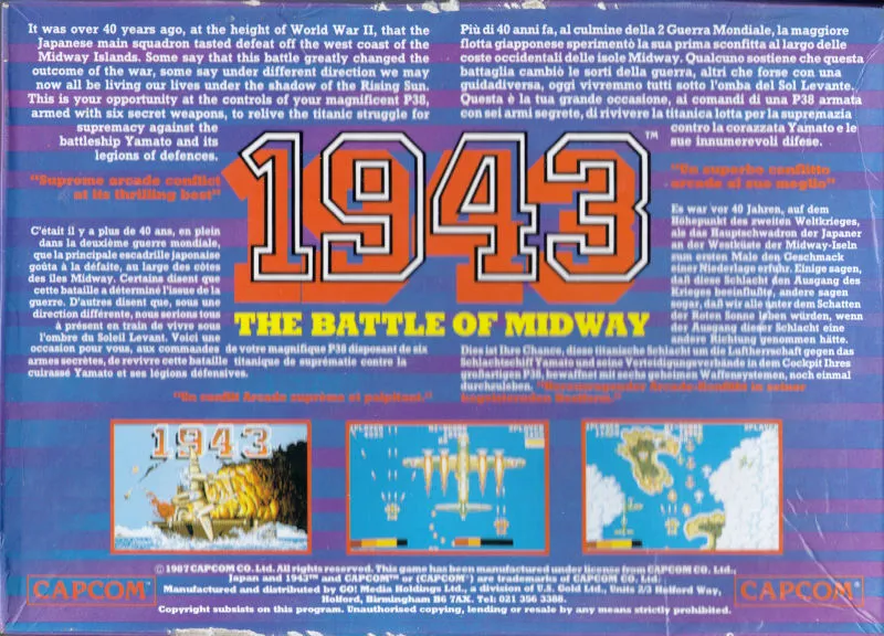 1943: The Battle of Midway box back