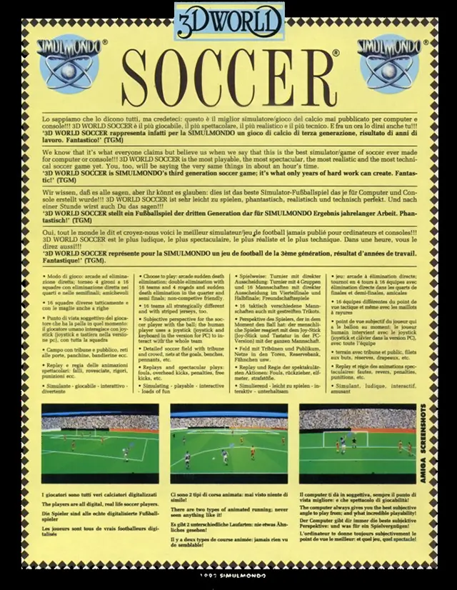 3D World Soccer box back