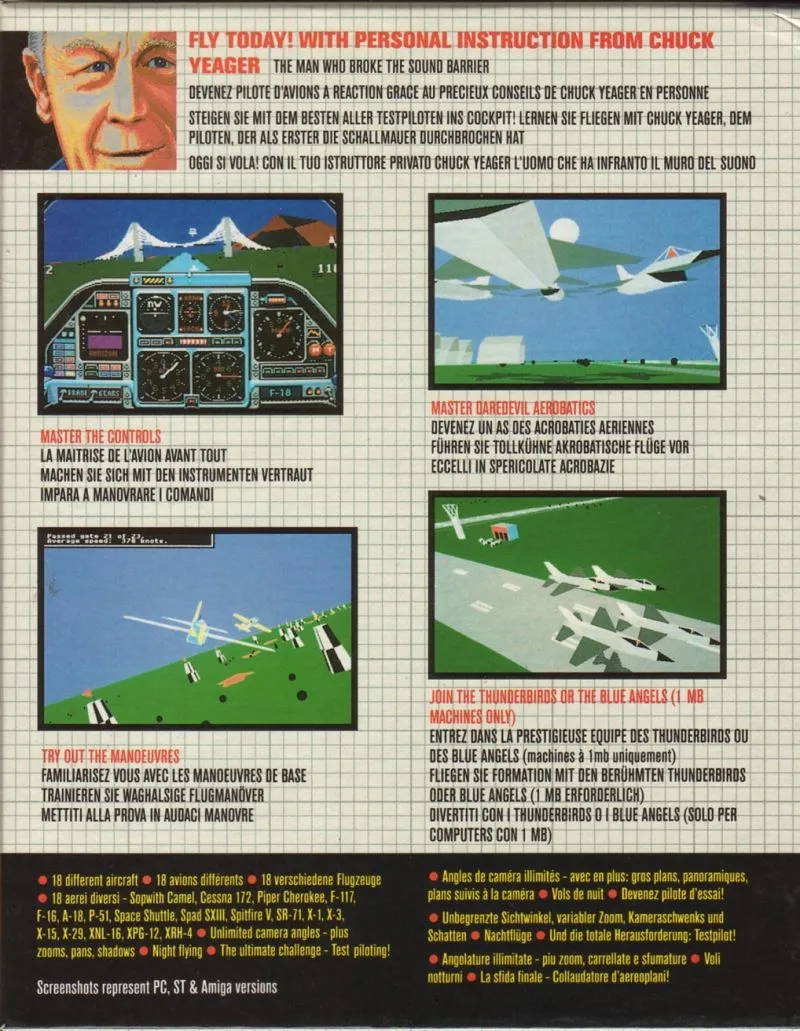 Chuck Yeager's Advanced Flight Trainer 2.0 box back