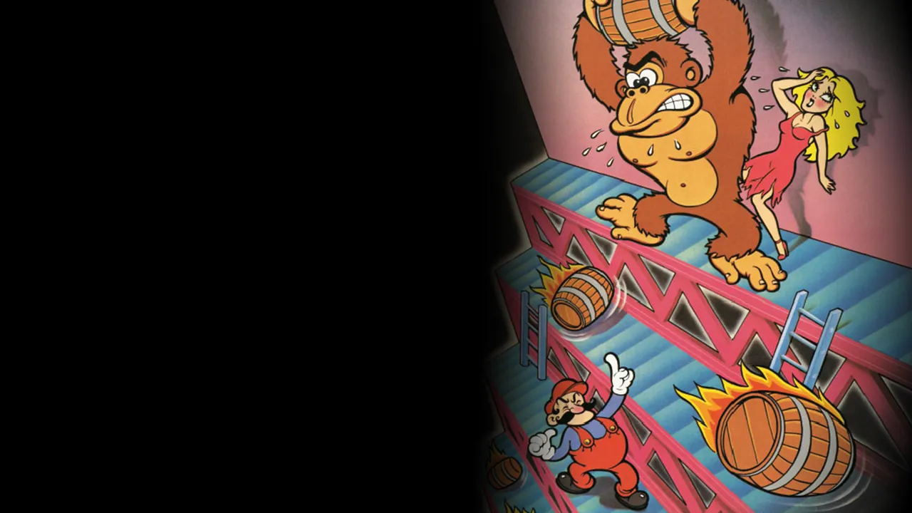 Backdrop artwork for Donkey Kong