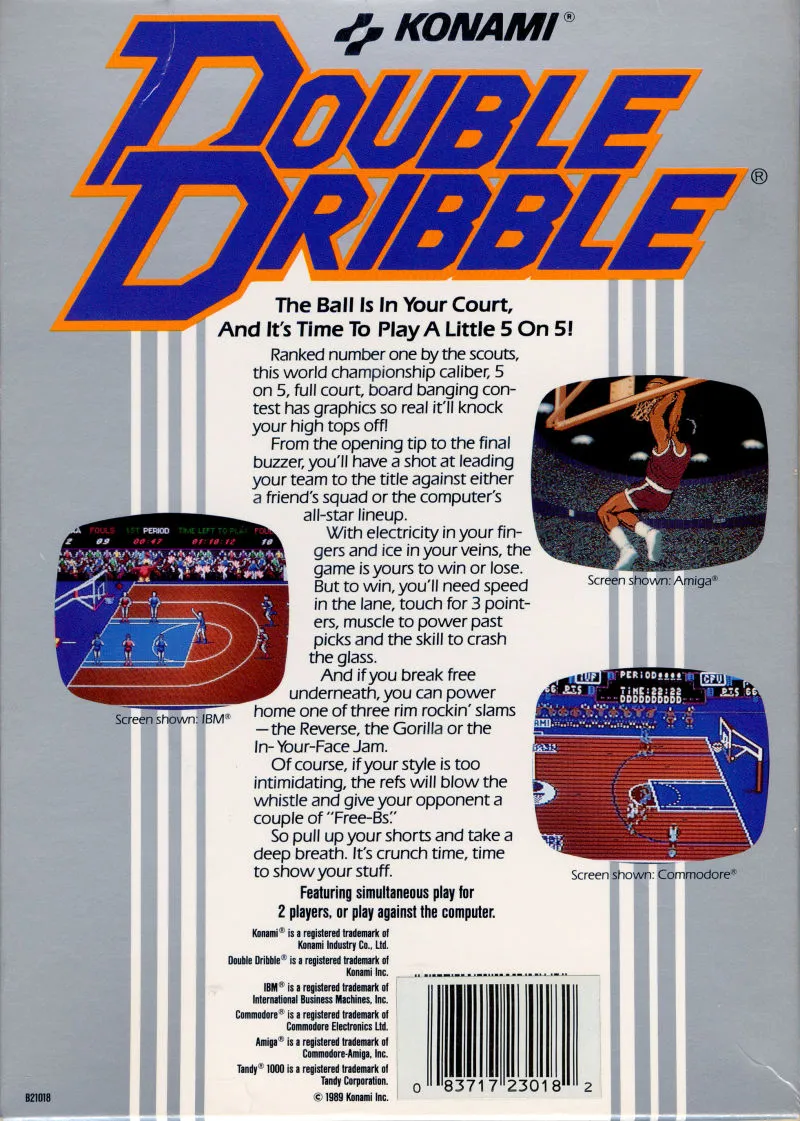 Double Dribble box back