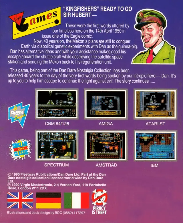 Dan Dare III: The Escape box back