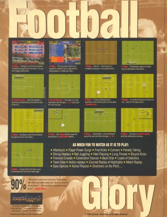 Football Glory box back