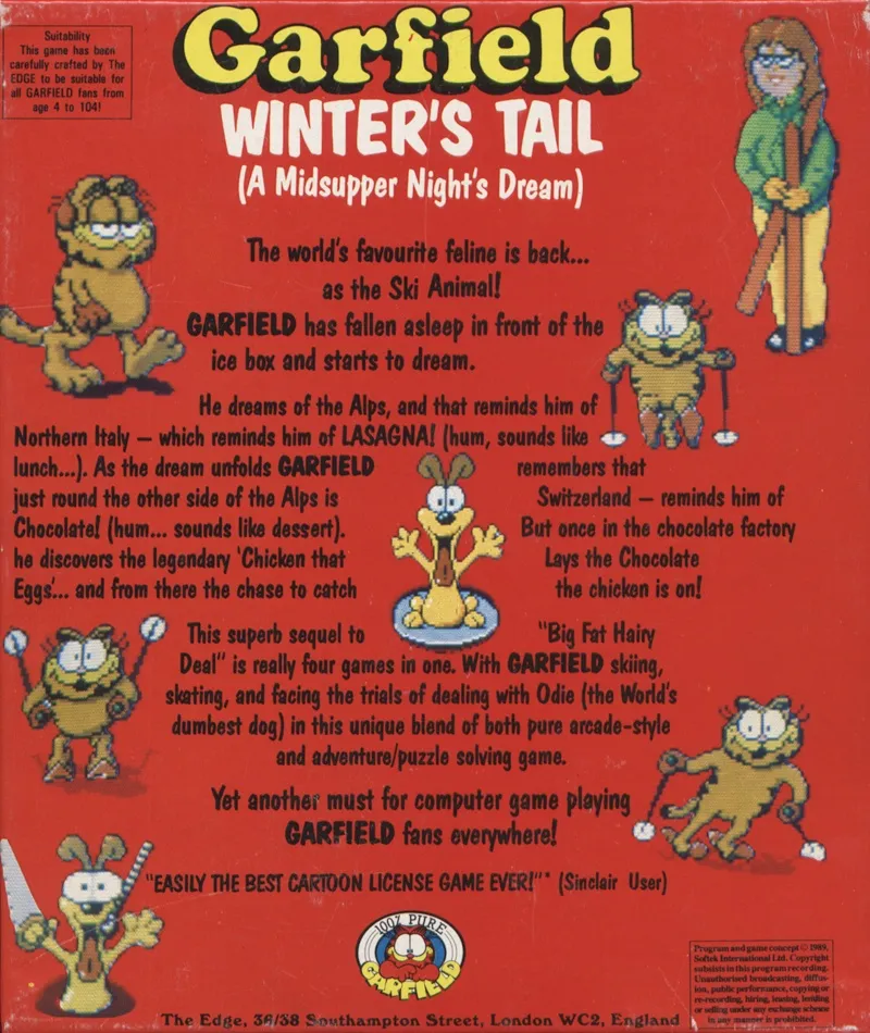 Garfield: Winter's Tail box back