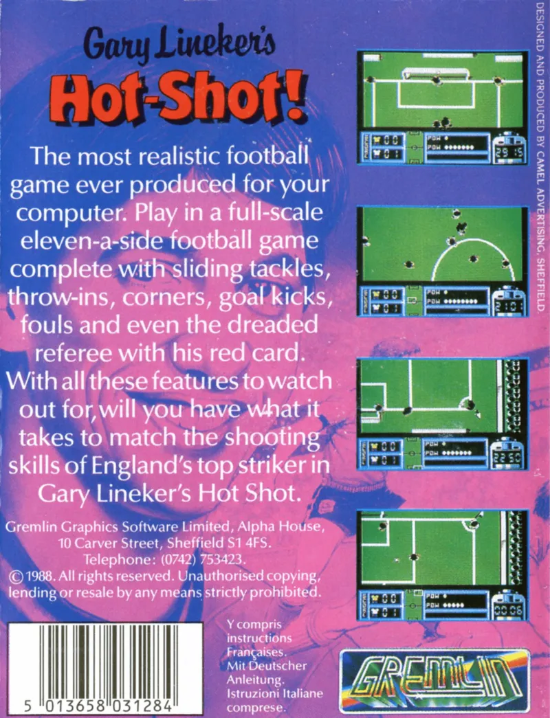 Gary Lineker's Hot-Shot! box back