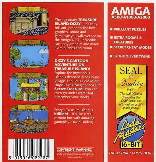 Treasure Island Dizzy box back