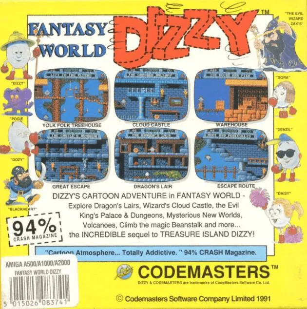 Fantasy World Dizzy box back
