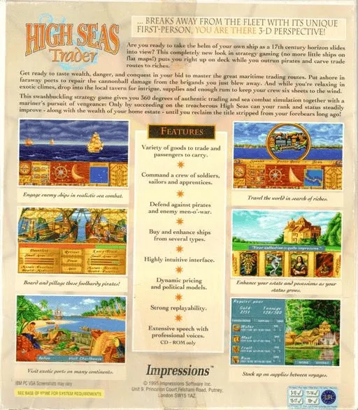 High Seas Trader box back