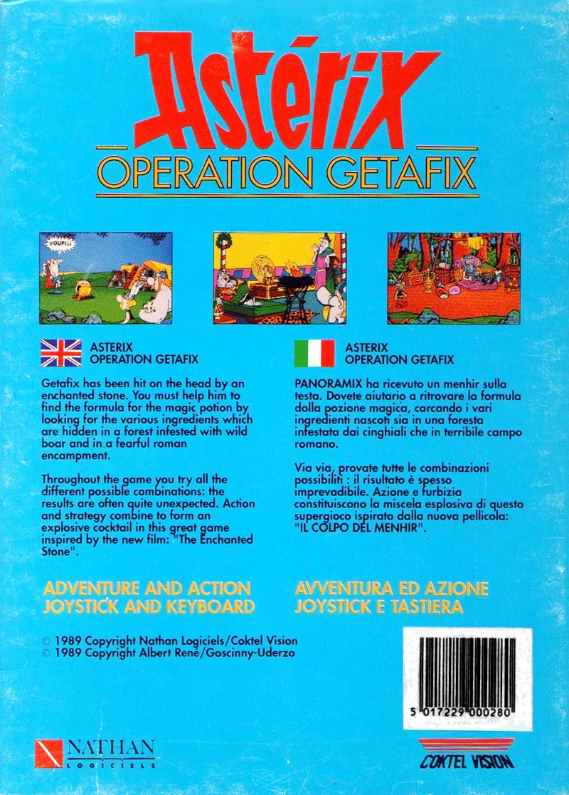 Astérix: Operation Getafix box back