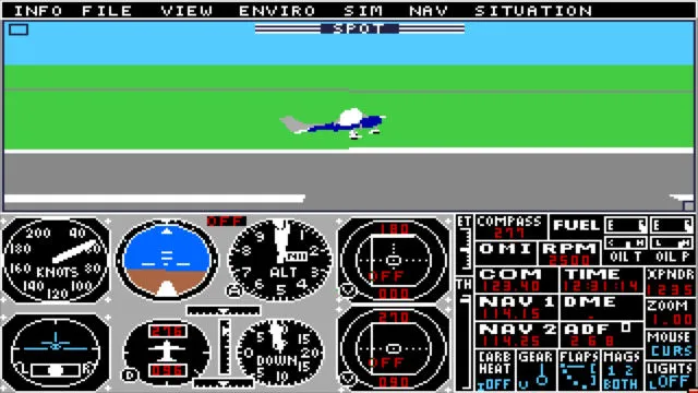 Backdrop artwork for Flight Simulator II
