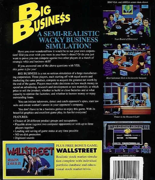 Big Business box back