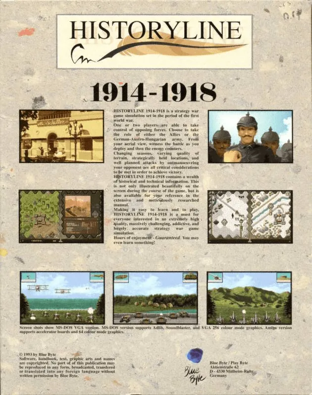 Historyline 1914-1918 box back
