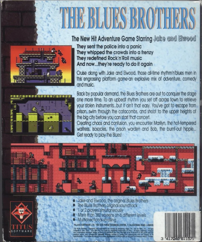 The Blues Brothers box back
