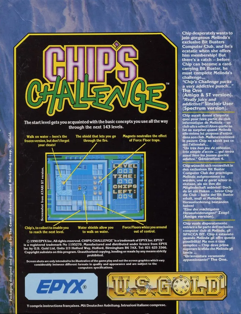 Chip's Challenge box back