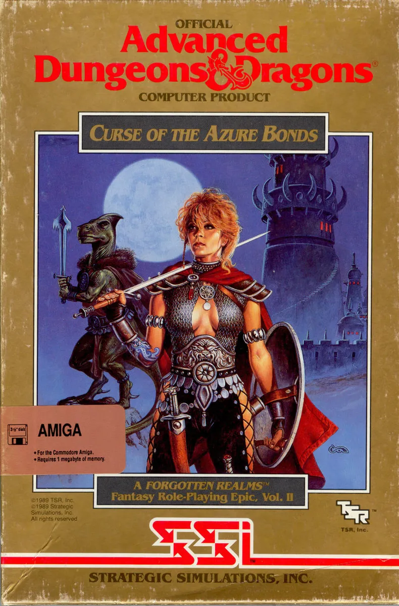Advanced Dungeons & Dragons: Curse of the Azure Bonds cover art for Commodore Amiga