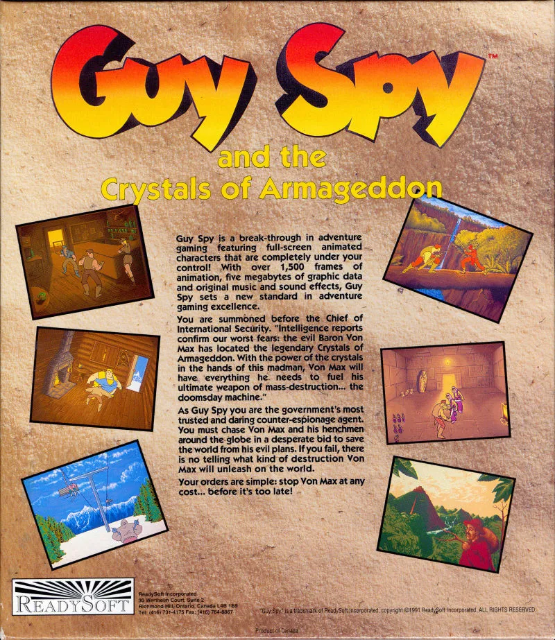 Guy Spy and the Crystals of Armageddon box back