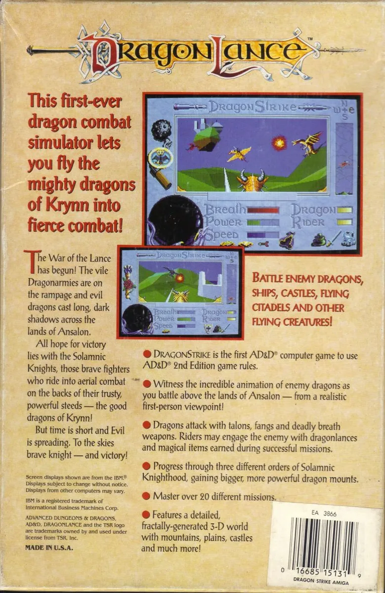 DragonStrike box back