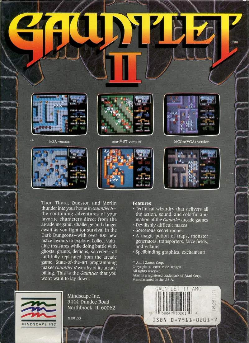 Gauntlet II box back