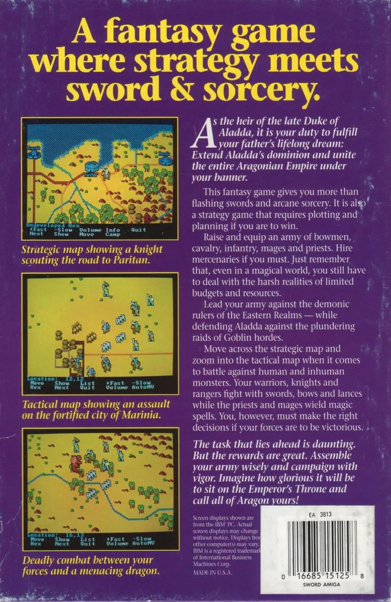 Sword of Aragon box back