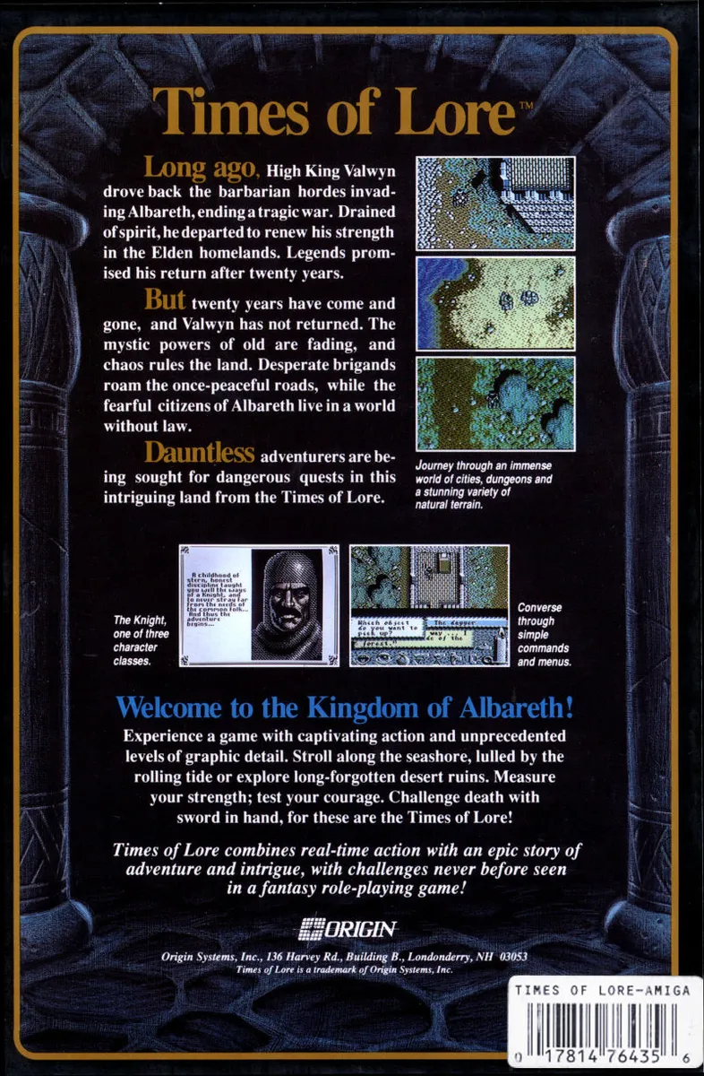 Times of Lore box back