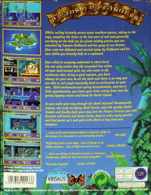 Traps 'n' Treasures box back