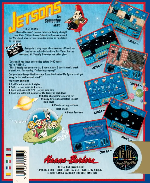 Jetsons: The Computer Game box back