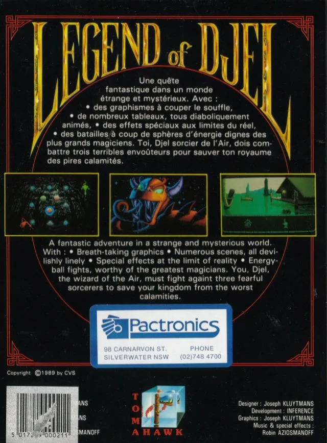 Legend of Djel box back