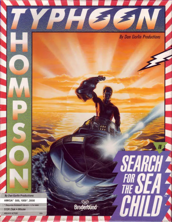 Typhoon Thompson in Search for the Sea Child cover art for Commodore Amiga