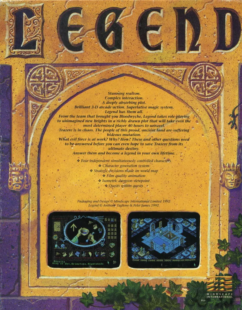 Legend box back