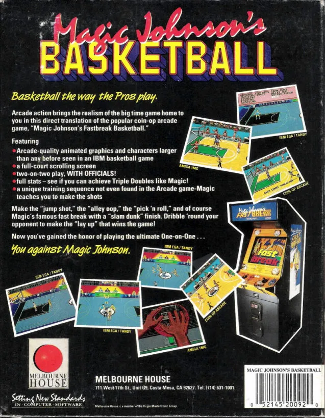 Magic Johnson's Basketball box back