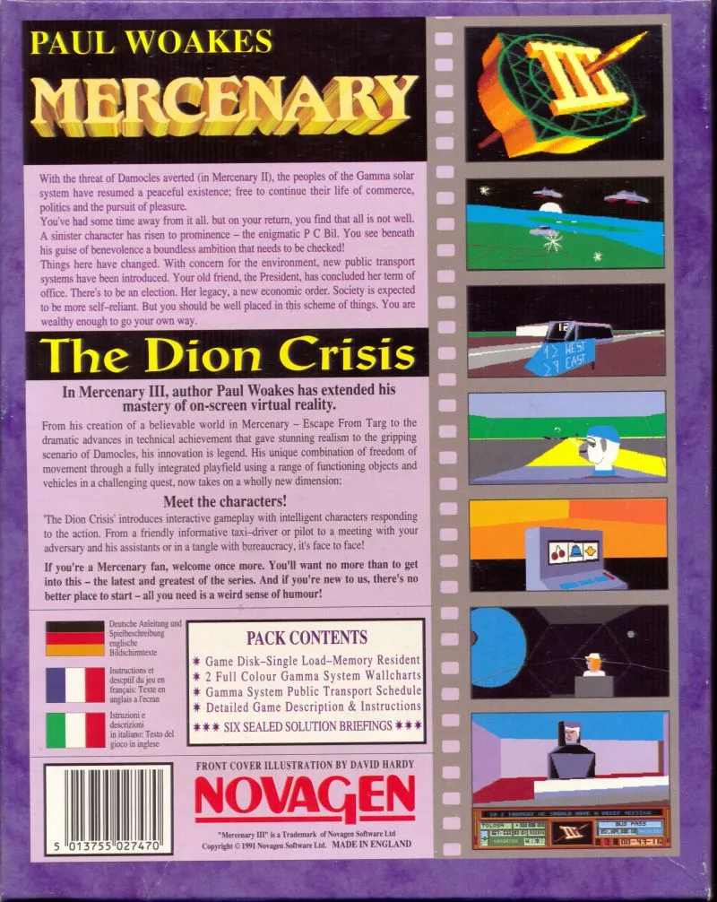 Mercenary III box back