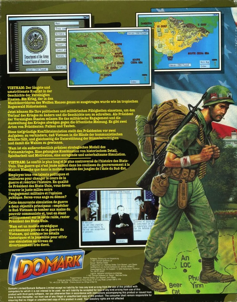 'Nam 1965-1975 box back