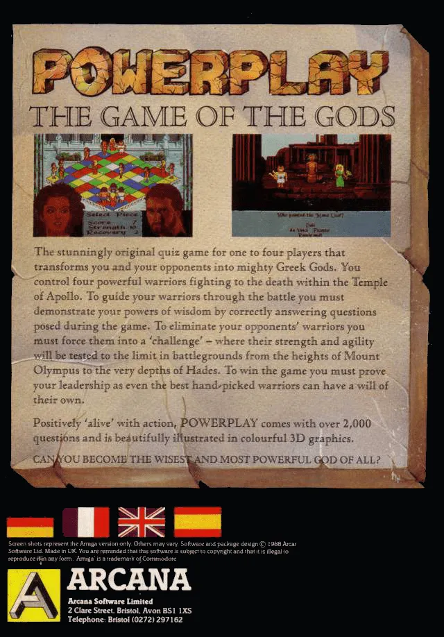Powerplay: The Game of the Gods box back