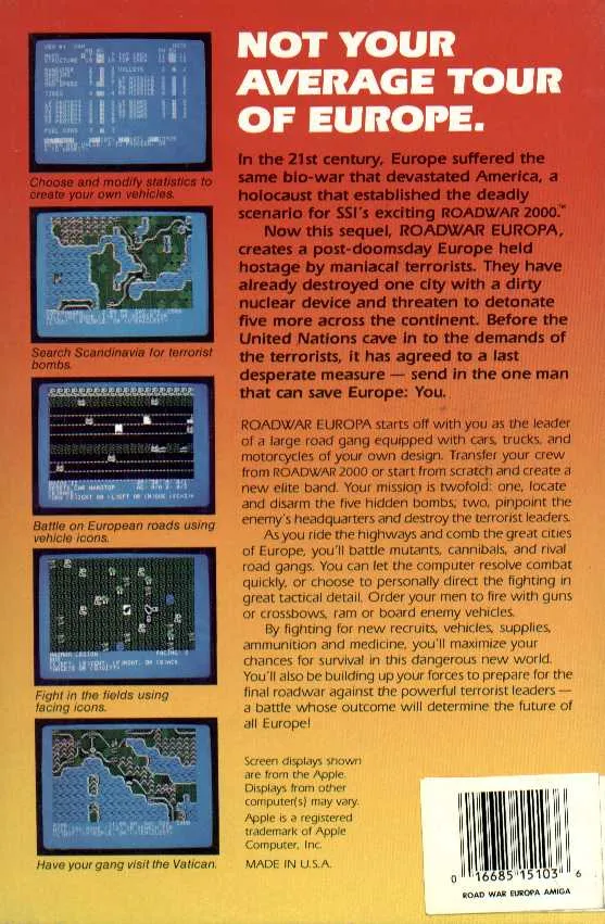 Roadwar Europa box back