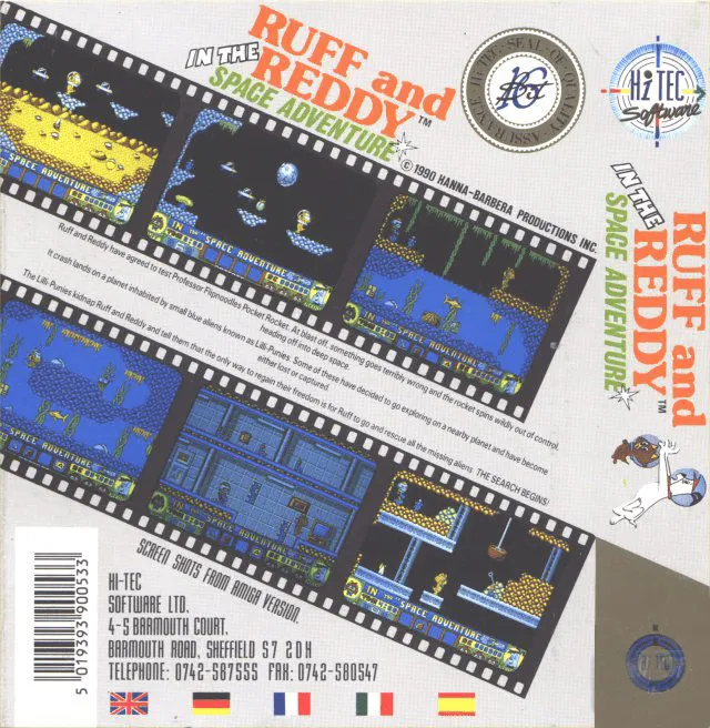 Ruff and Reddy in the Space Adventure box back