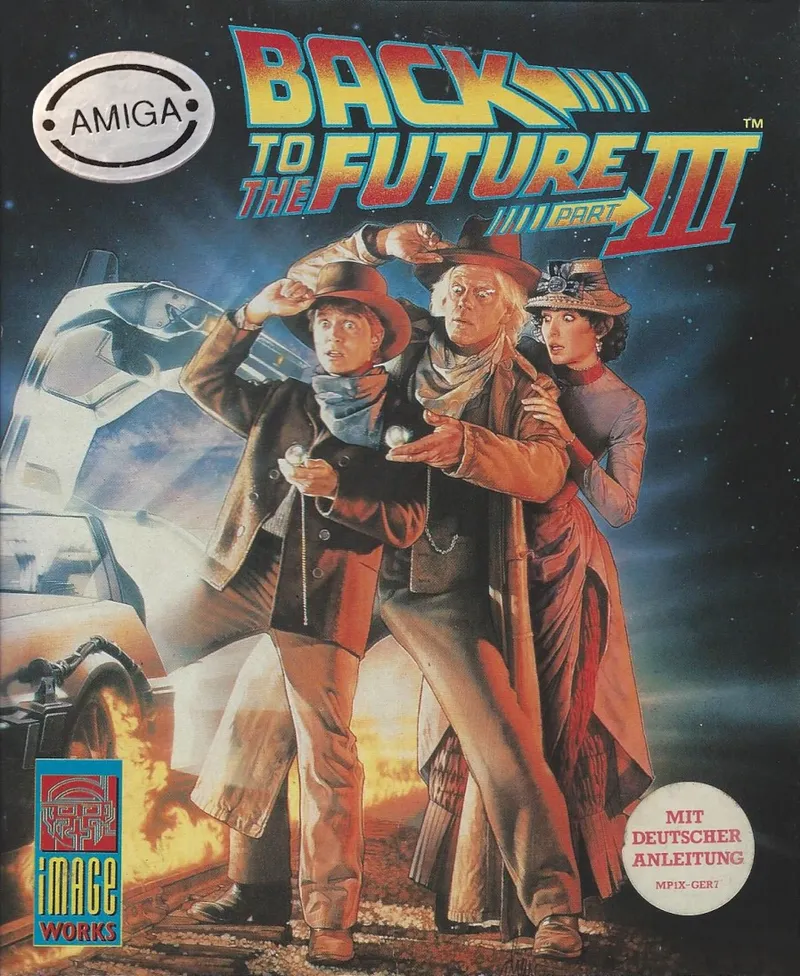 Back to the Future Part III cover art for Commodore Amiga