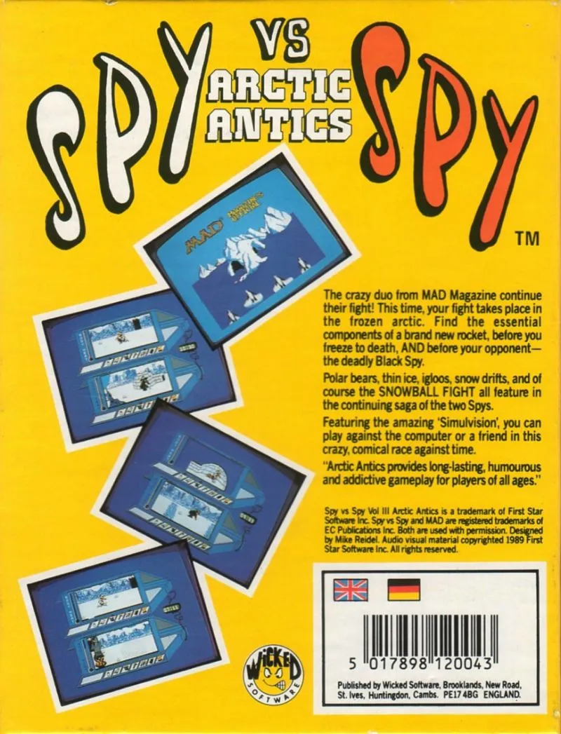 Spy vs Spy III: Arctic Antics box back