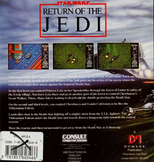 Star Wars: Return of the Jedi box back