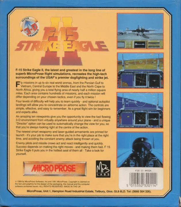 F-15 Strike Eagle II box back