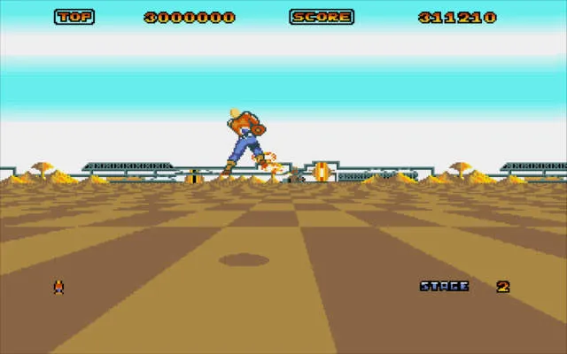 Backdrop artwork for Space Harrier