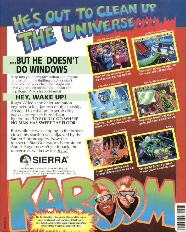 Space Quest I: Roger Wilco in the Sarien Encounter box back