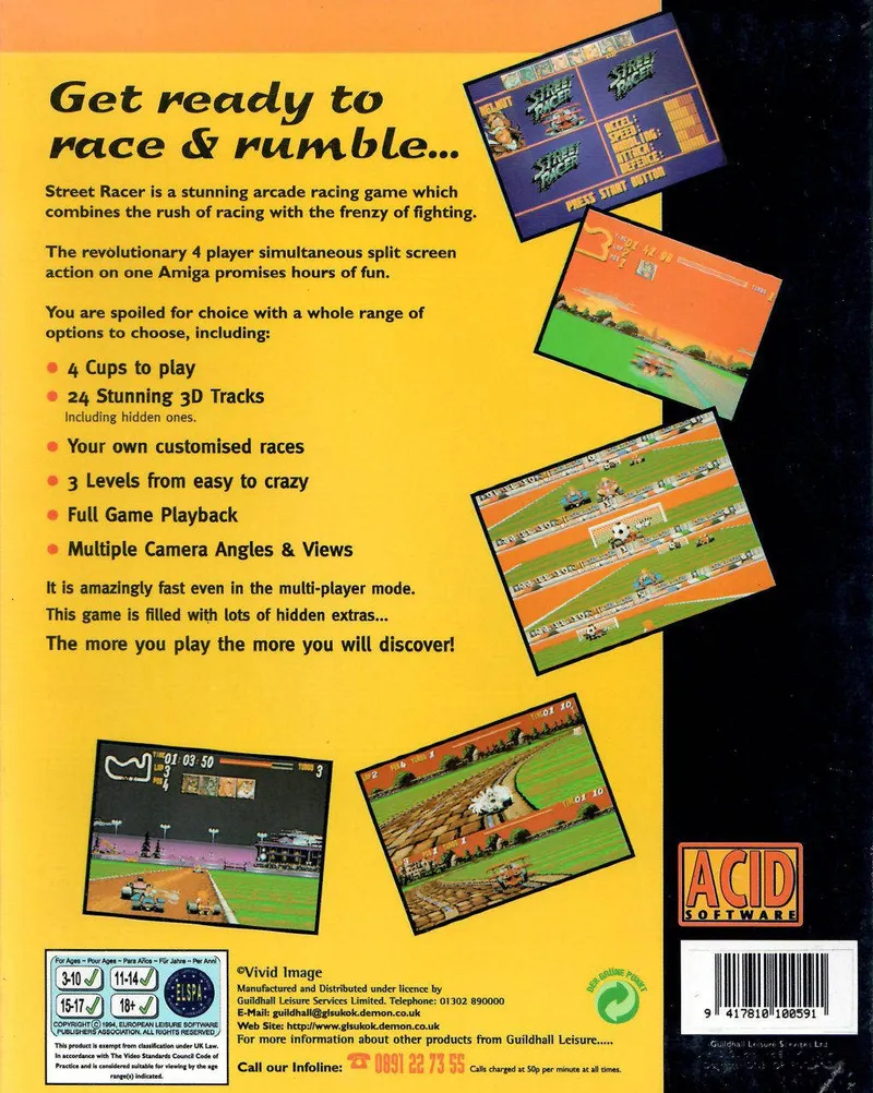 Street Racer box back