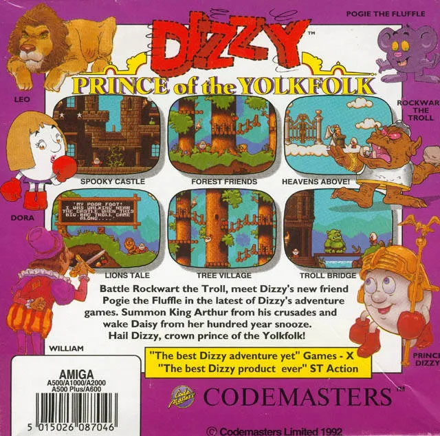 Dizzy: Prince of the Yolkfolk box back