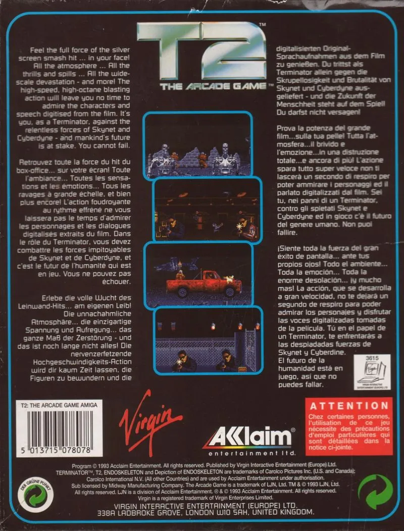 T2: The Arcade Game box back