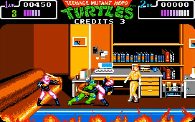 Backdrop artwork for Teenage Mutant Hero Turtles: The Coin-Op!