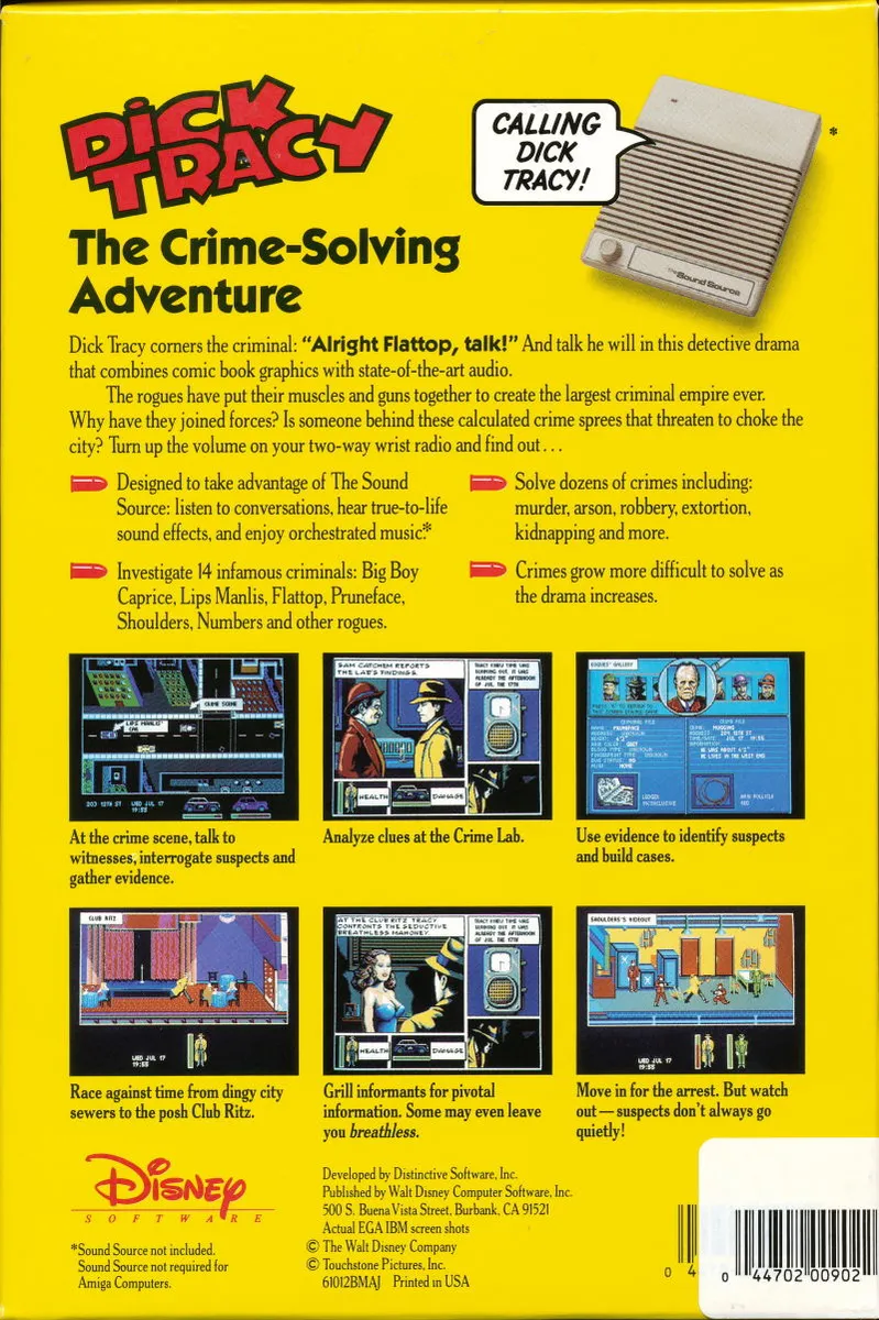 Dick Tracy: The Crime Solving Adventure box back