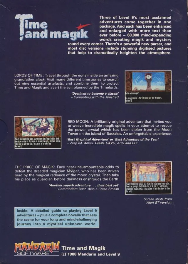 Time and Magik: The Trilogy box back
