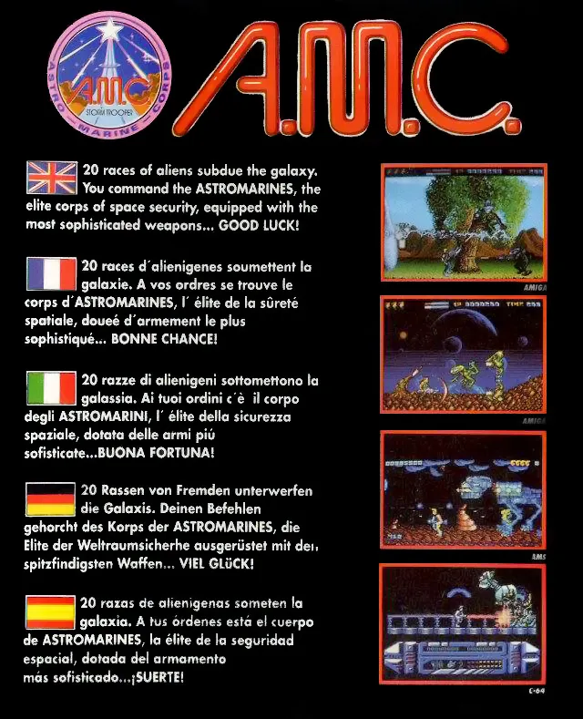 A.M.C.: Astro Marine Corps box back
